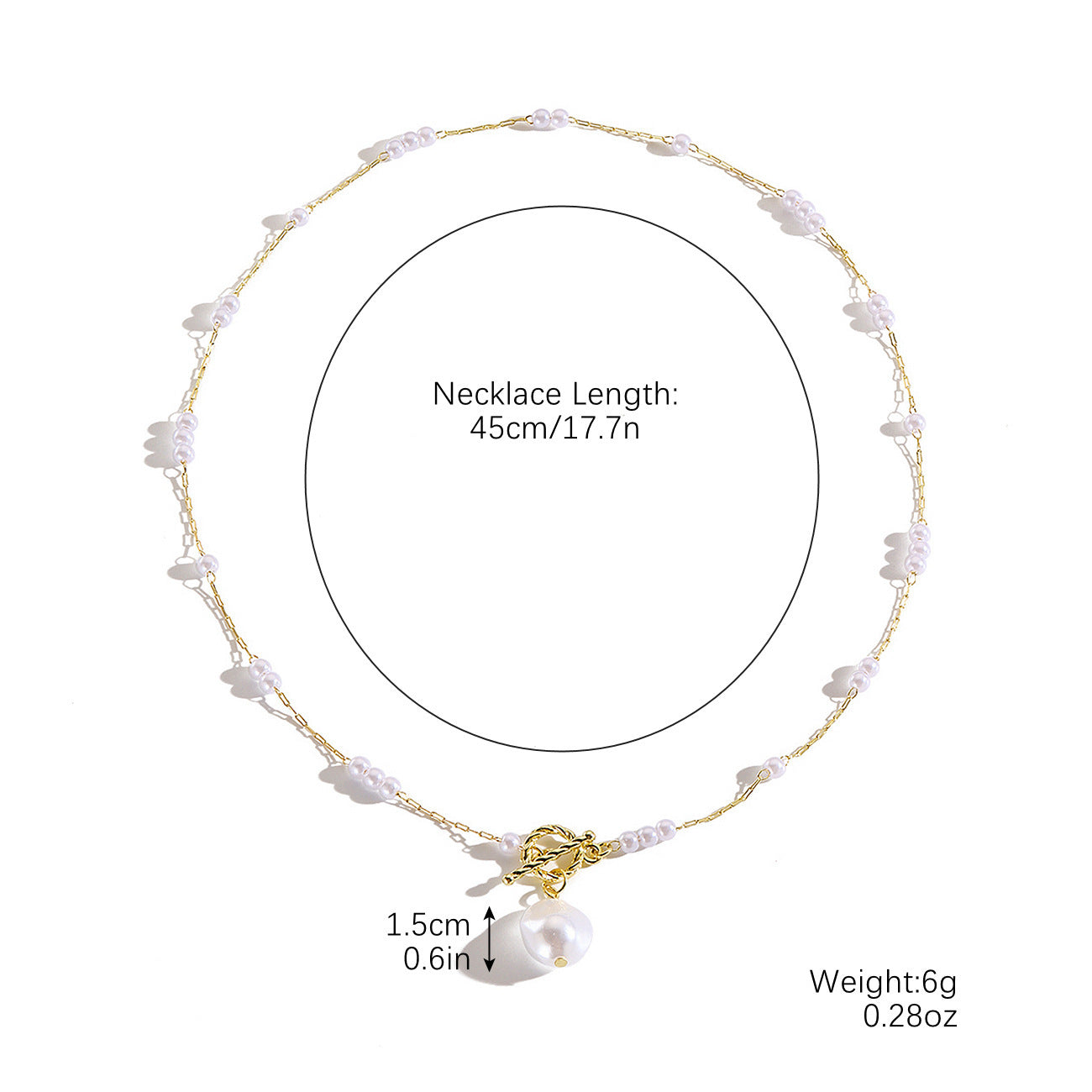 Wholesale Multi-Layered Baroque Imitation Flat Pearl Necklace Light Luxury and High-End Pearl Necklace for Women
