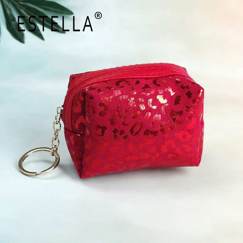 Wholesale Hot Stamping Leopard Print Coin Purse Keychain Keychain Wallet ACC-KC-YouMei007