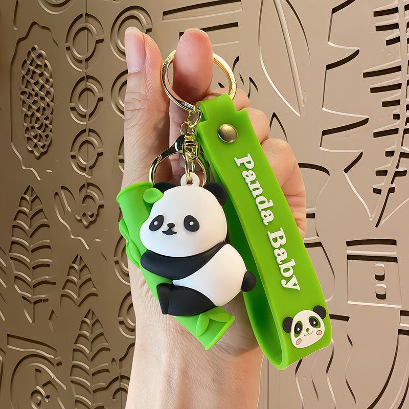 Wholesale Cute Panda Cartoon Keychain Chengdu Souvenir Gift Boutique Car Key Accessory