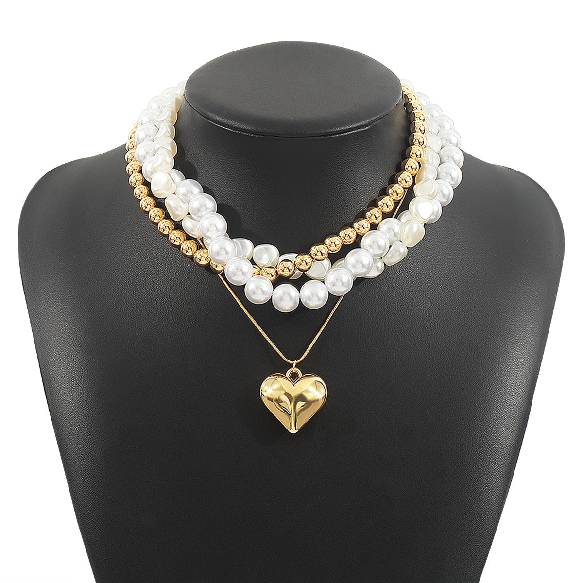 Wholesale  Love Pearl Bracelet suit Baroque Sweet Casual  Beaded Necklace
