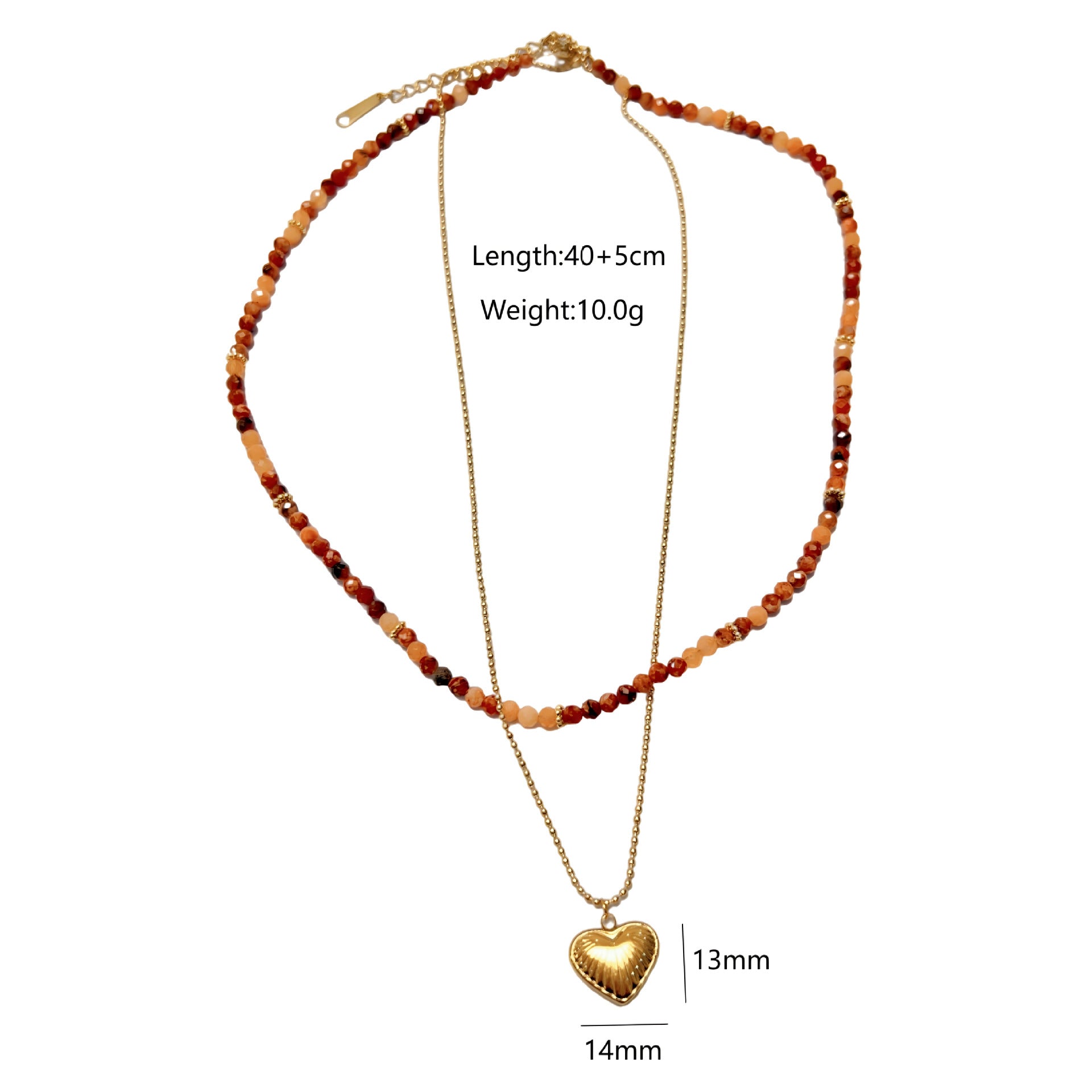 Wholesale Titanium Steel Natural Cut Sands Original Design Necklace