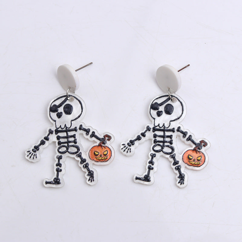 Wholesale  earrings skeleton  web ghost mummy earrings
