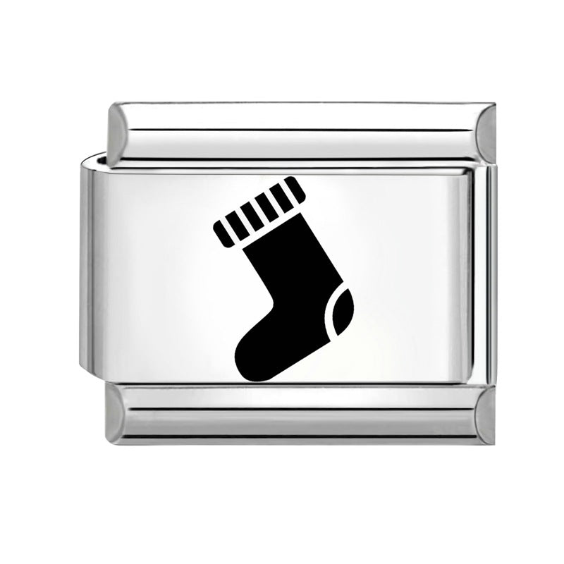 Wholesale Italian Charm Bracelet 9mm DIY Splicing Removable Christmas Cartoon Stainless Steel Composable Bracelet