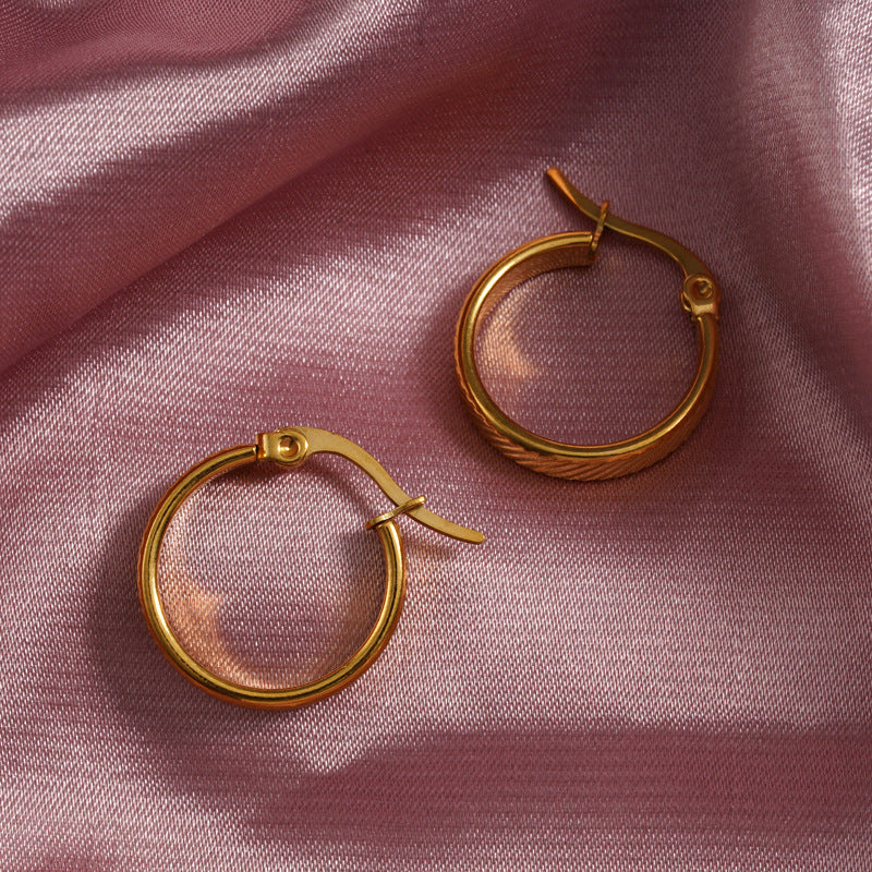 Großhandel Edelstahlschnalle Ohrringe Ohrhaken