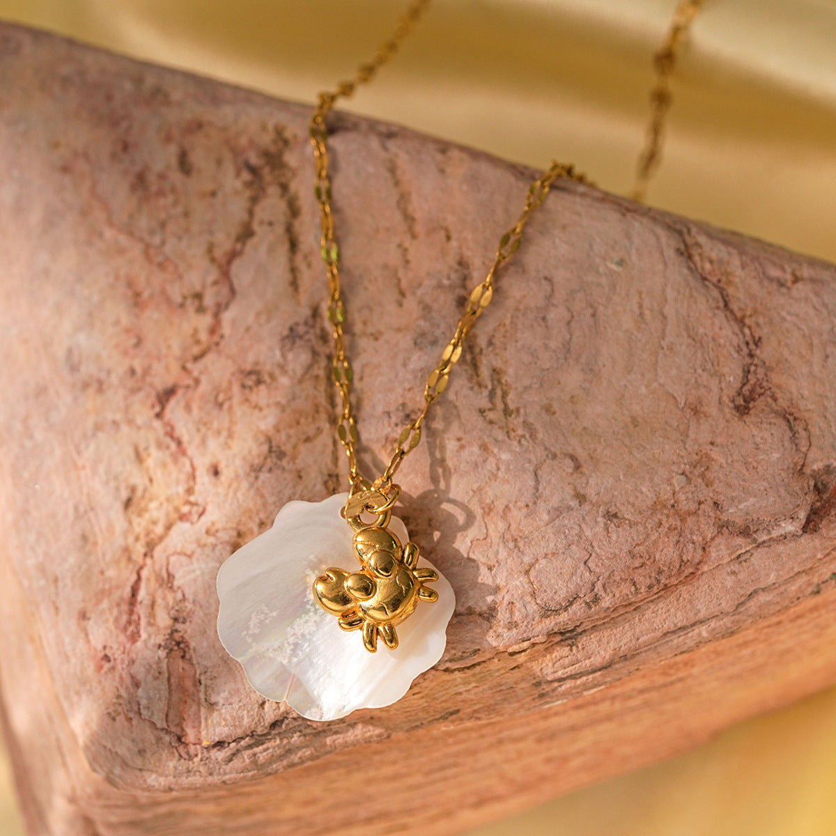 Wholesale  Titanium steel waterproof beach shell crab turtle starfish mix pendant necklace