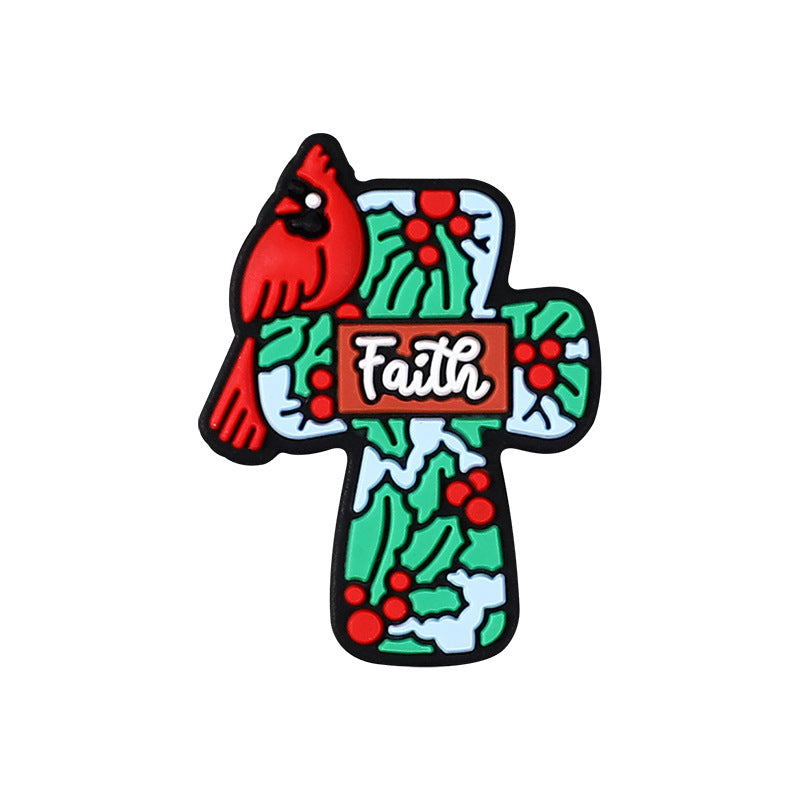 Wholesale 20pcs Cross Sunflower Silicone Focal Beads DIY Bead Accessories ACC-BDS-RongFa053