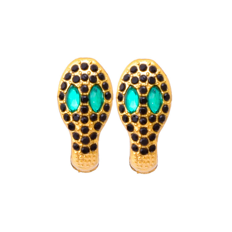 Wholesale Titanium Steel full diamond round pendant mid-length flower earrings