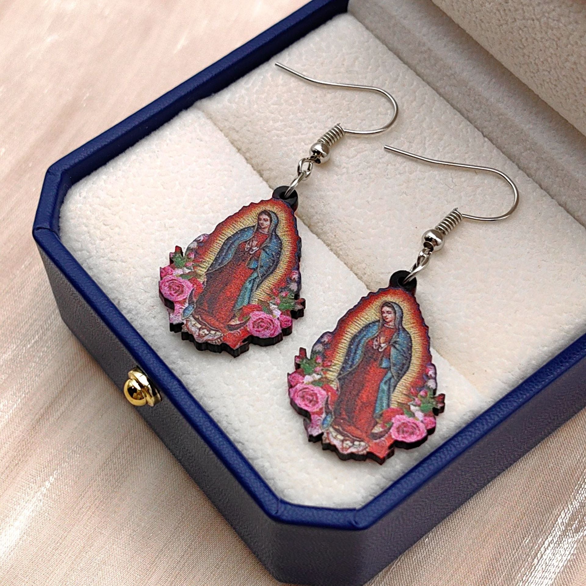 Wholesale Virgin Mary Acrylic Earrings ACC-ES-Xizhao013