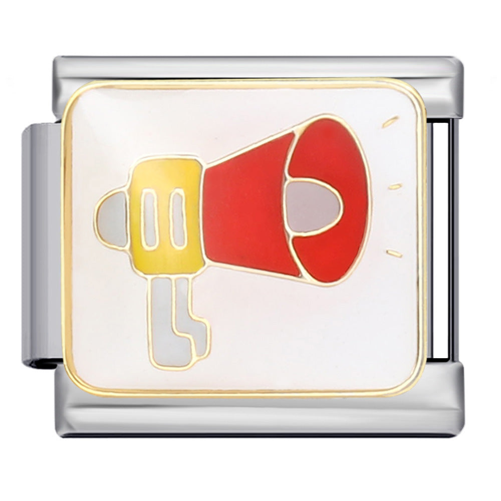 Wholesale Italian Charm Bracelet 9mm DIY Splicing Removable Sports Series Italian Stainless Steel Composable Bracelet