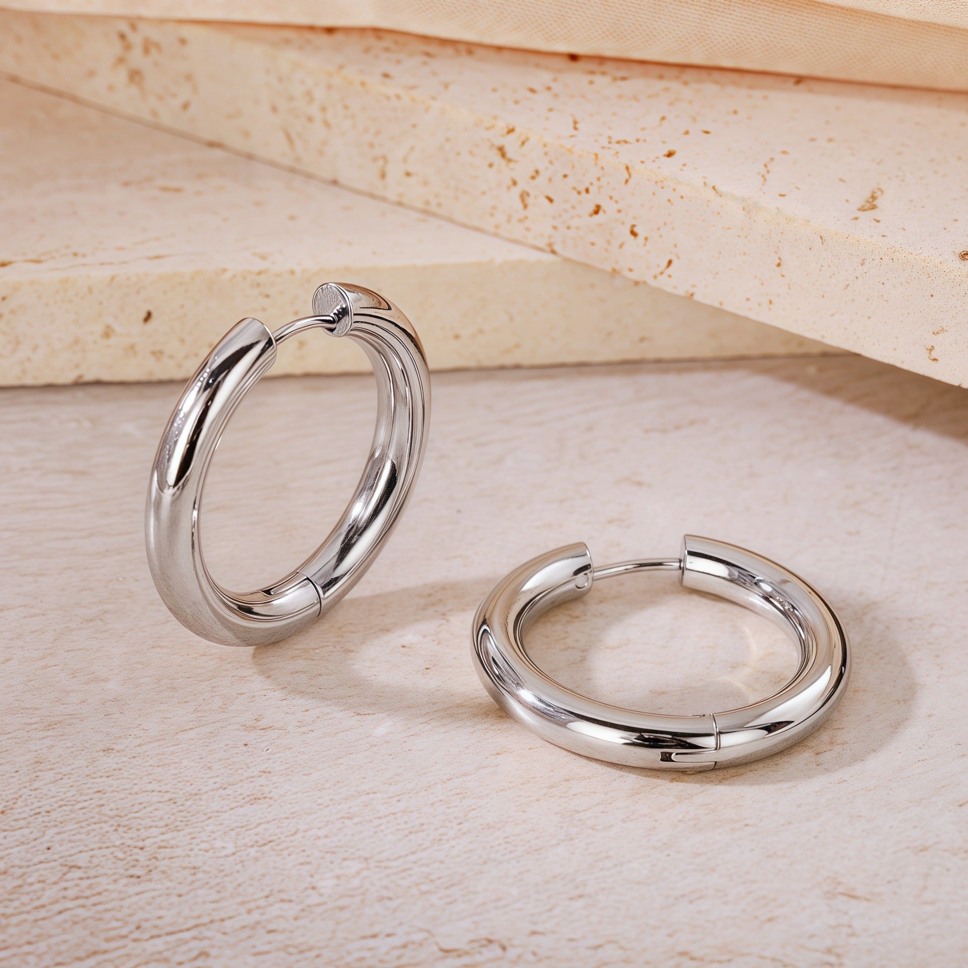 Wholesale Titanium steel hoop earrings