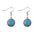 Wholesale Vintage Blue Turquoise Geometric Round Earrings