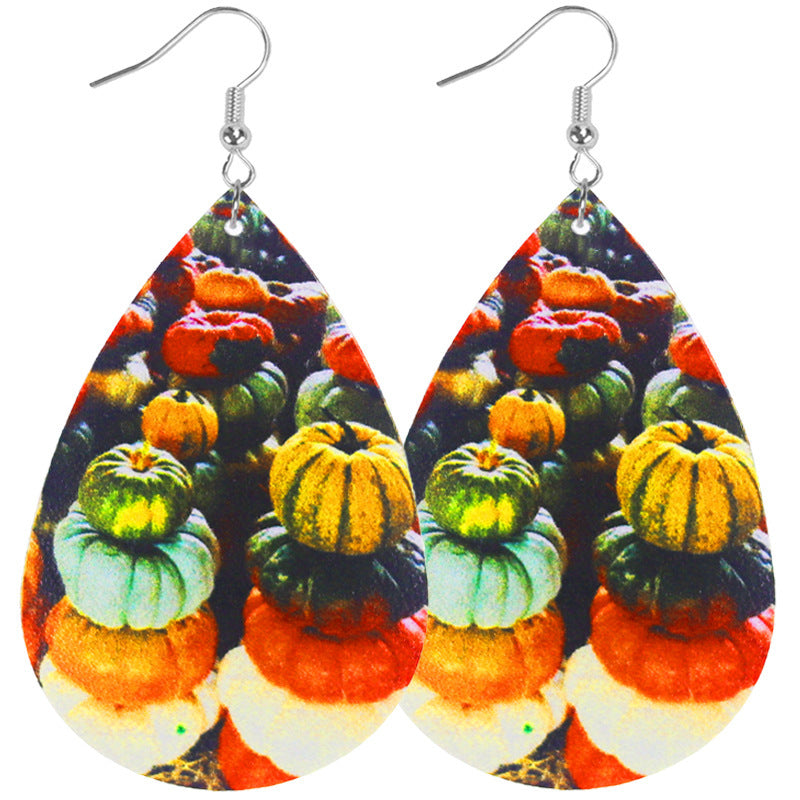 Wholesale Thanksgiving Autumn Cute Pumpkin Turkey Acrylic Earrings