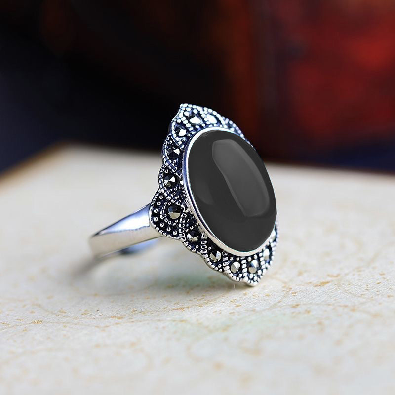 Wholesale Copper Red Stone Ring,  Floral Carved Adjustable Fashion Jewelry Accessory for Women Boutique Resale