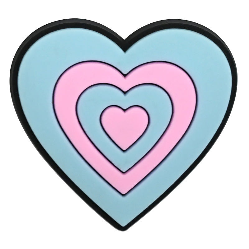 Wholesale Random 100pcs Creative learning series  PVC Soft Rubber Shoe Buckle Decoration