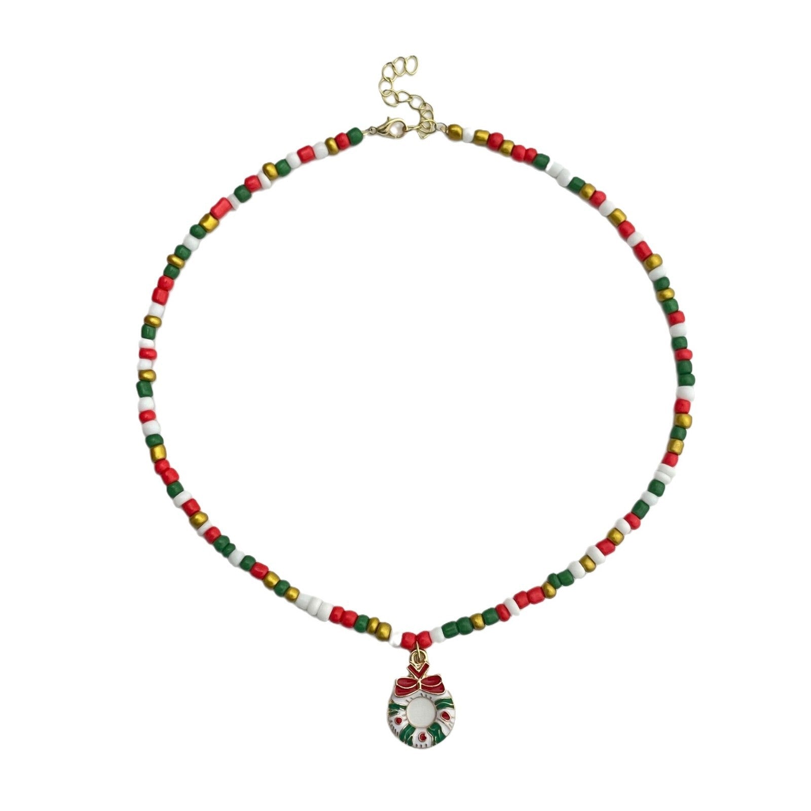 Wholesale Christmas acrylic rice beads necklace