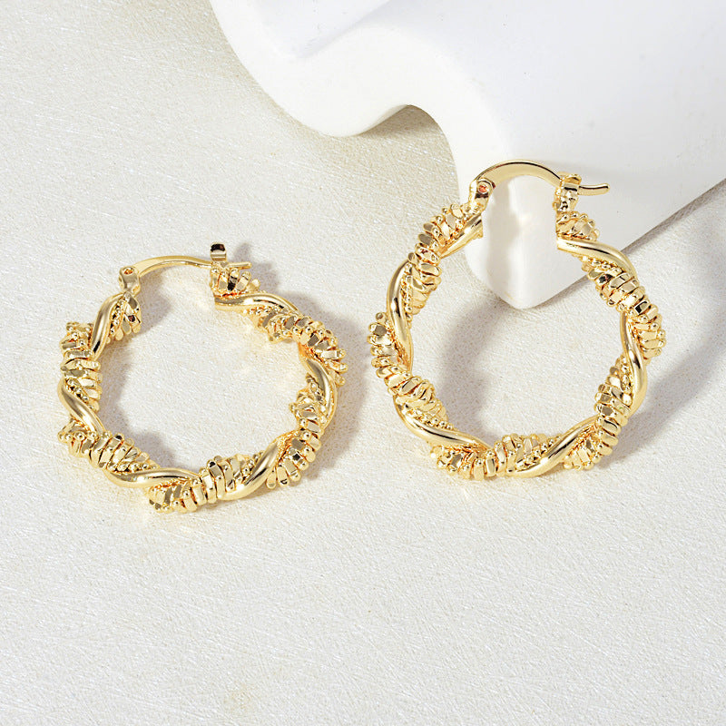 Wholesale Retro Light Luxury Temperament Hoop Earrings ACC-ES-MoCai001