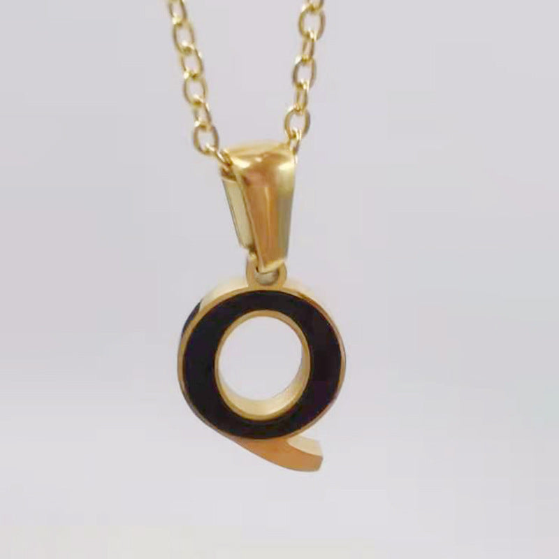 Wholesale Stainless steel letter necklace