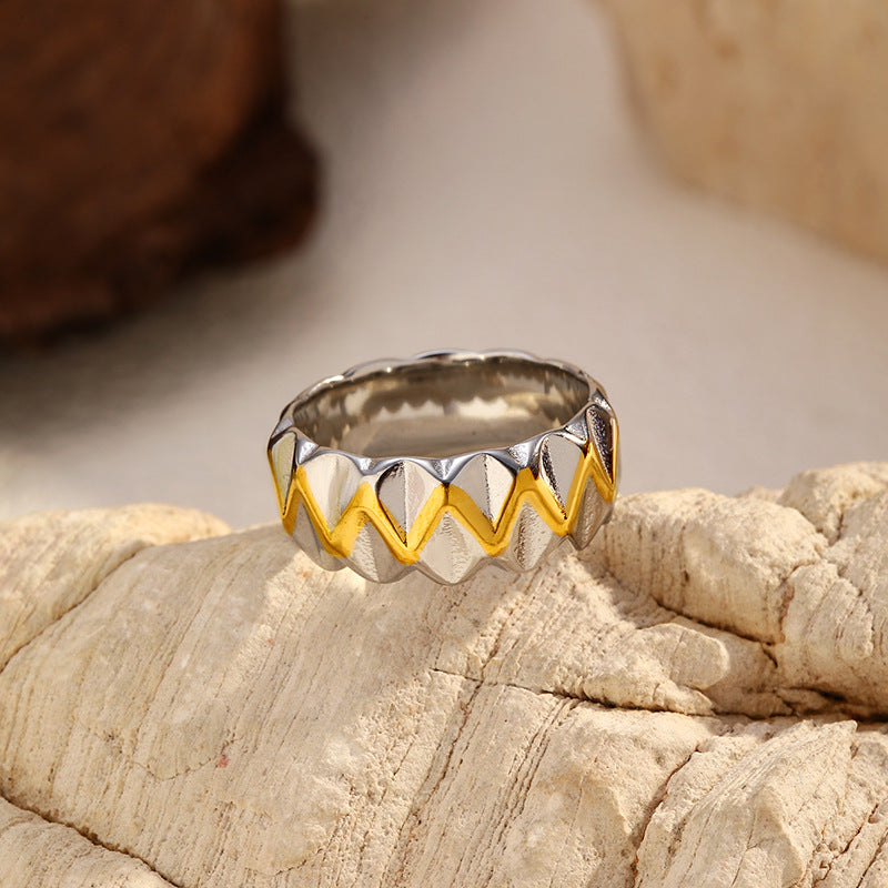 Wholesale geometric stainless steel rings