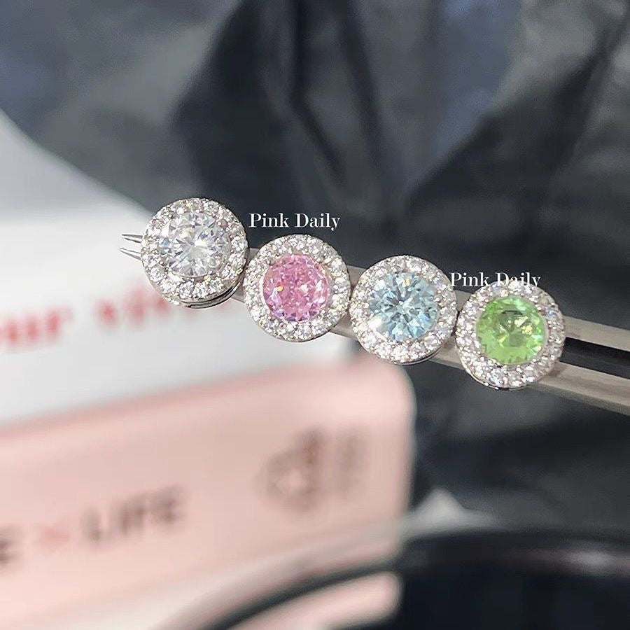 Wholesale Titanium Steel Sparkling Summer Clear Zircon Ear Bone Nails Earrings