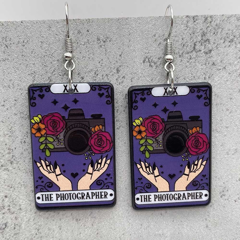 Wholesale Halloween Acrylic Skull Cat Bat Earrings ACC-ES-ChenY033