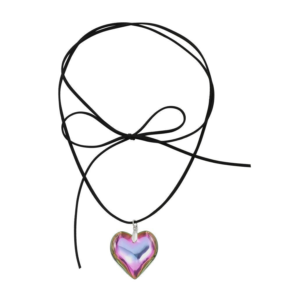 Wholesale double layer simple bow love necklace