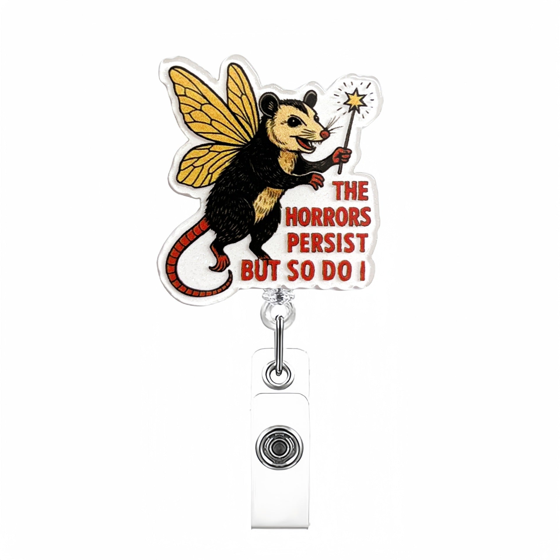 Wholesale Acrylic Animal Cat Goose Badge Reels Keychains