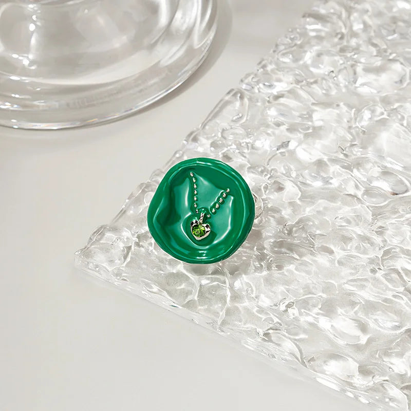 Wholesale  irregular seal love paint seal ring