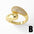 Wholesale love heart gold plated zircon open ring