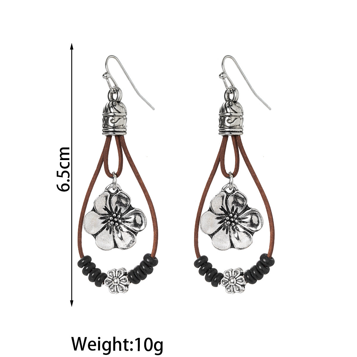 Wholesale Western style retro ethnic style alloy flower pendant  earrings