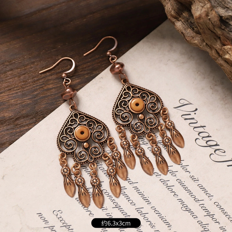 Wholesale Alloy Butterfly Bohemian Earrings Long Tassel Drop Earrings Fashion Accessory for Women Party Wear