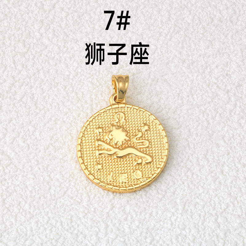 Wholesale Stainless Steel Gold Twelve Contion Pendant