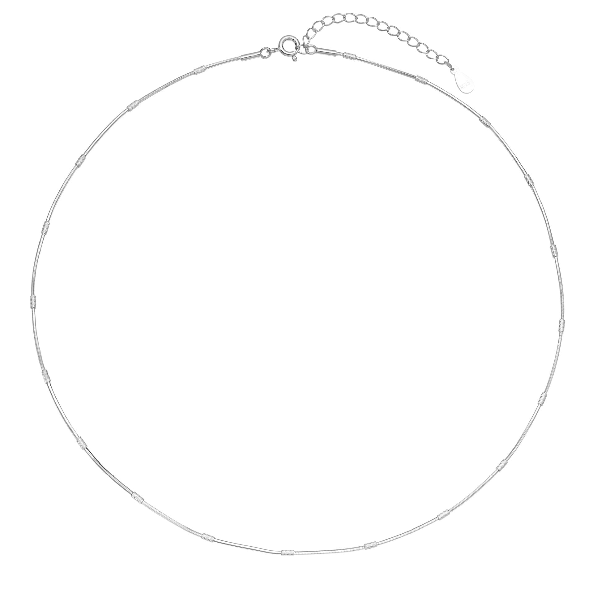 Wholesale 925 Sterling Silver Fashion Simple Geometric Flower Tube Chain