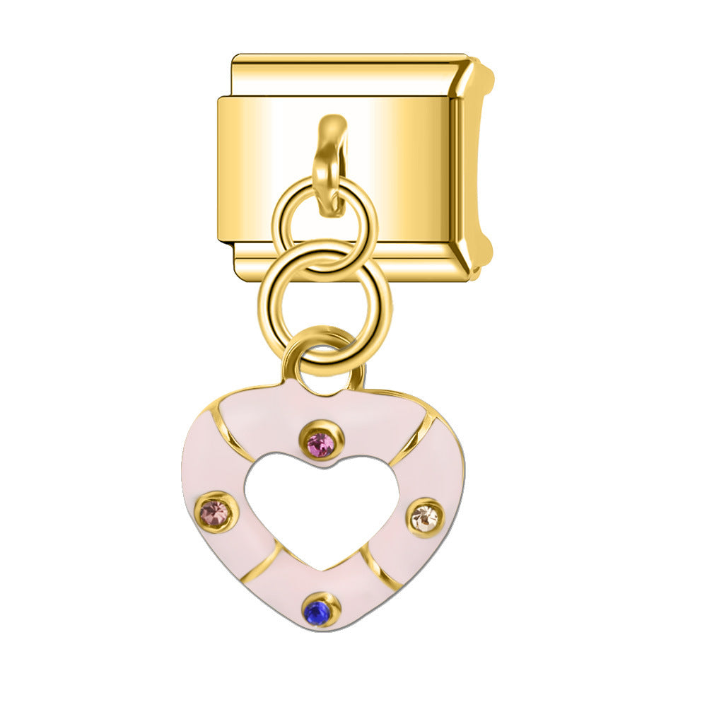 Wholesale Italian Charm Bracelet 9mm DIY Splicing Cute Creative Stainless Steel Composable Bracelet