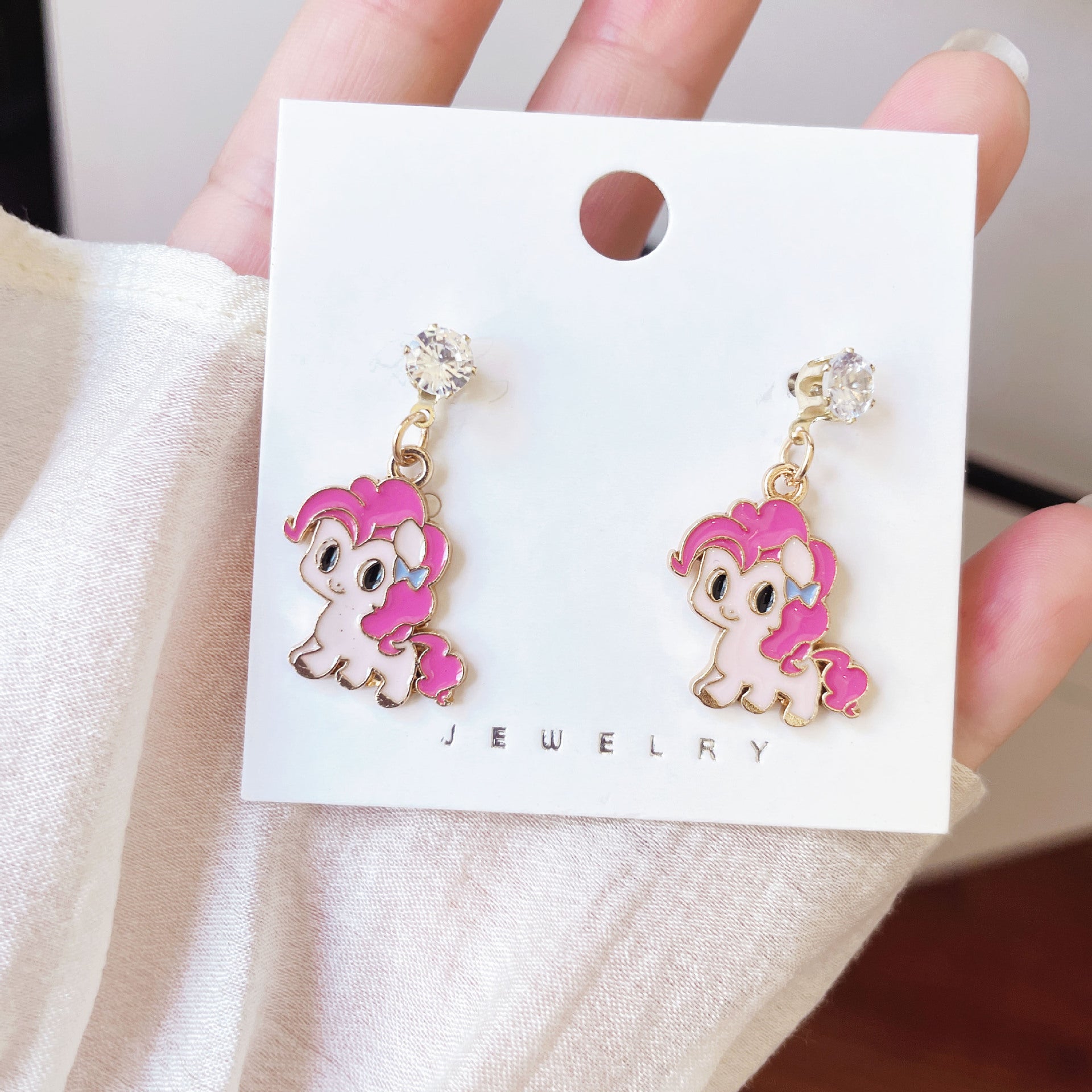 Wholesale Cartoon Cute S925 Silver Needle Earrings ACC-ES-Yijia005