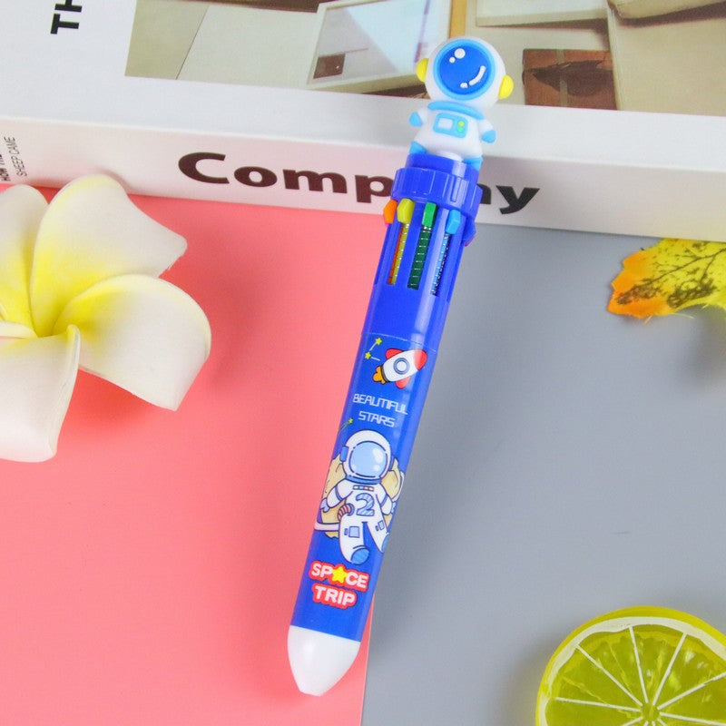 Wholesale astronaut ten-color ballpoint pen oil-based color graffiti pen ACC-PN-Liuj001
