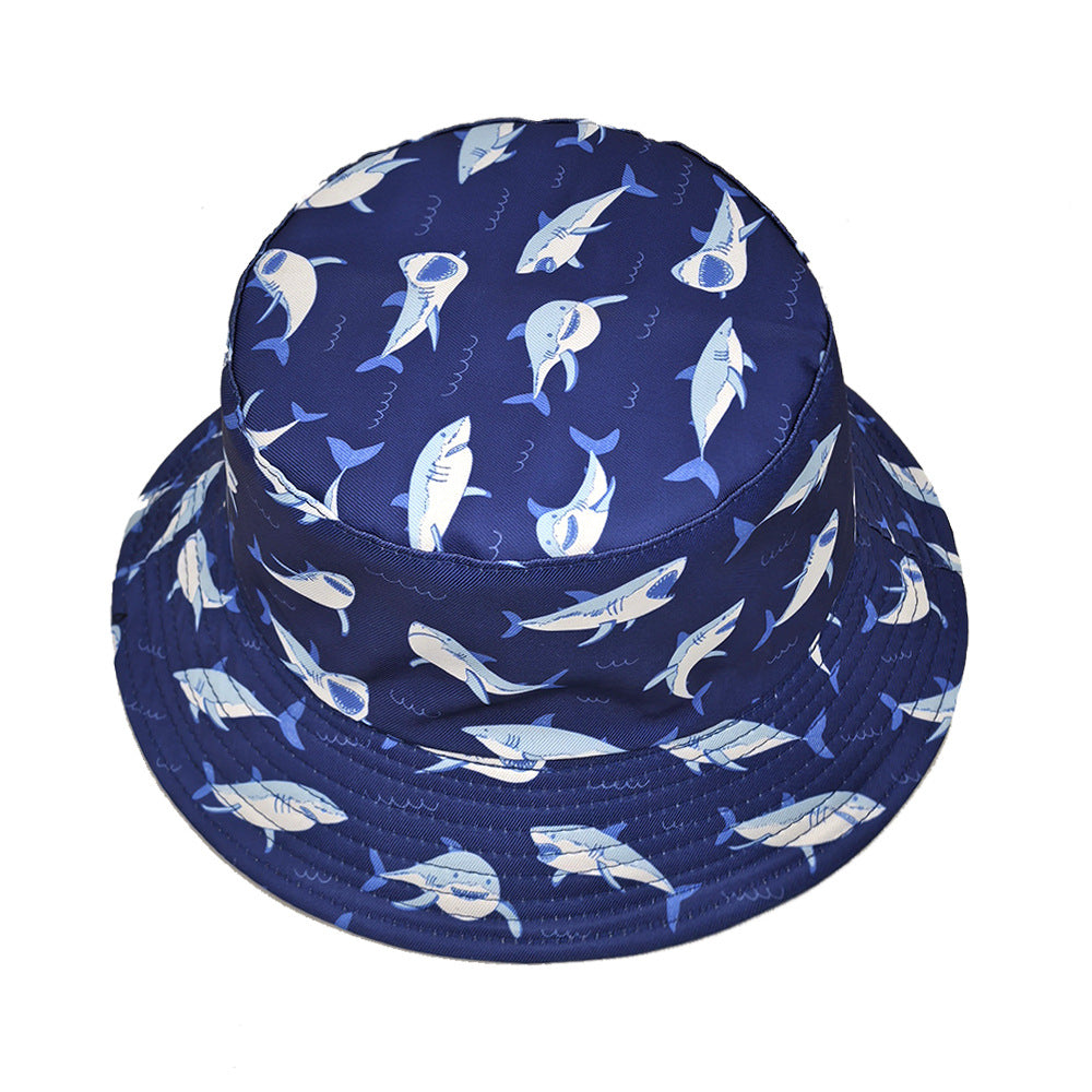 Wholesale  Undersea Animal Shark Pattern Printed Fisherman Hat