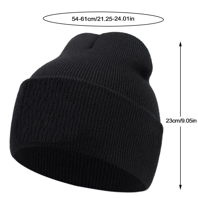 Wholesale Ox Horn Embroidery Geometric Knitted Beanie Hat ACC-HT-JingKun018