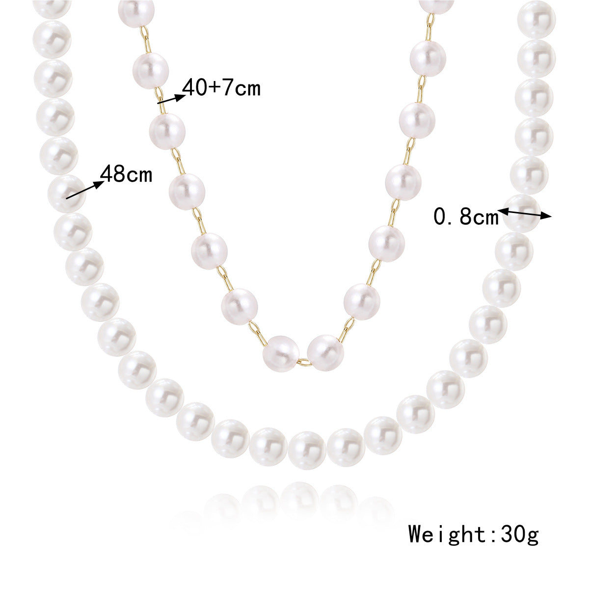 Wholesale Special Shaped Vintage Baroque Pearl Stacking Necklace