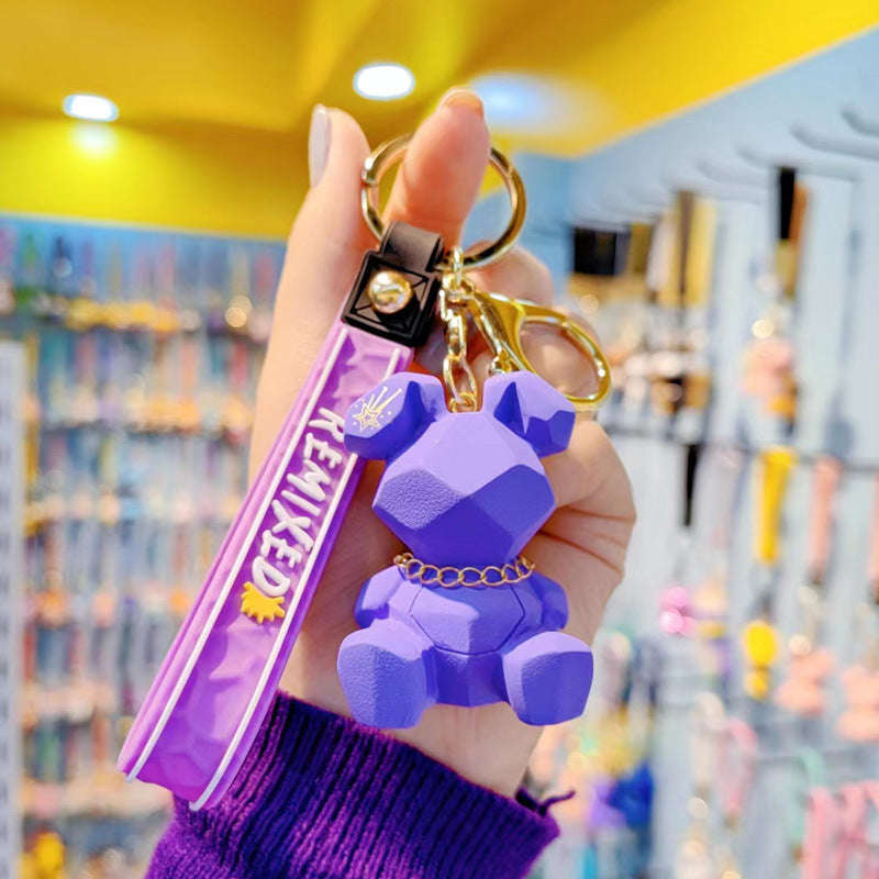 Wholesale Resin geometric rabbit keychain