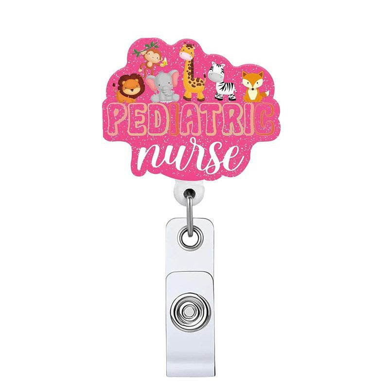 Wholesale Acrylic Heart Medicine Bottle Nurse Cap Medical Retractable Badge Scroll Keychain ACC-KC-LingYu004