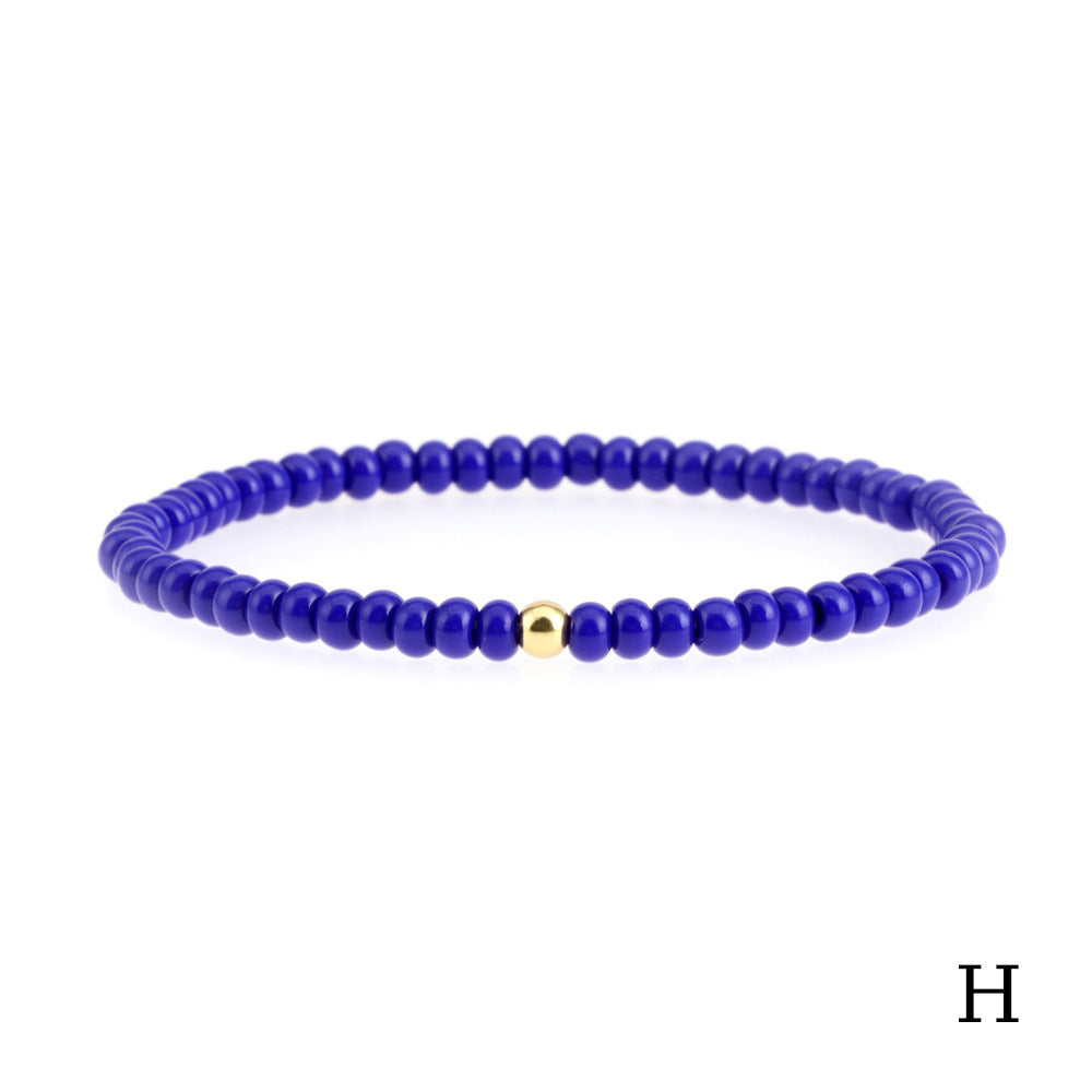 Wholesale Colorful Preciosa Czech imported glass bead bracelet handmade elastic jewelry