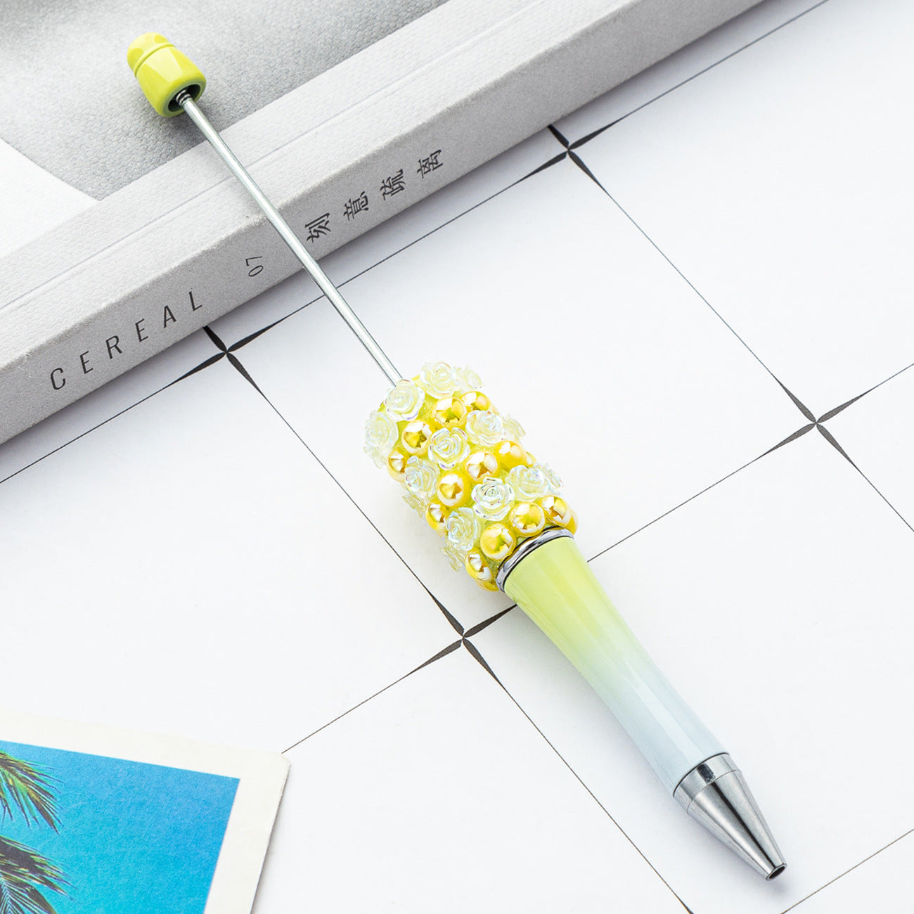 Wholesale Beadable Pens Rose Handmade DIY Beaded Pens ACC-PN-HuaH048