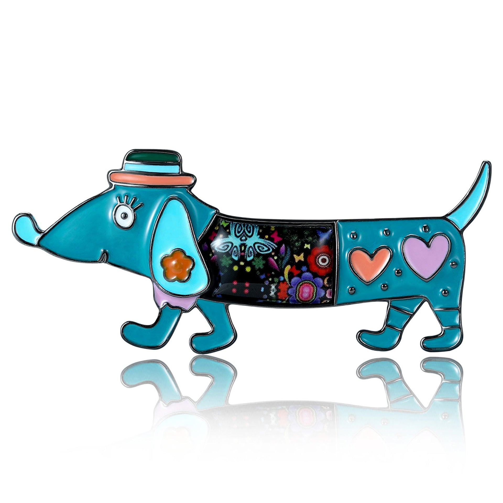 Wholesale Stylish Dachshund Enamel Brooch Pin Alloy Fashion Accessory For Men Women Clothing Bag