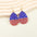Wholesale American Independence Day flag element bow water drop ladies acrylic earrings