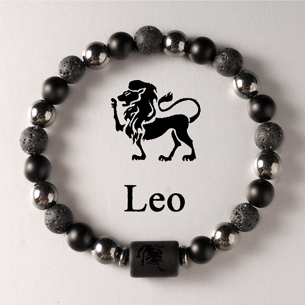 Wholesale 2PCS Natural stone 12 zodiac sign bracelet