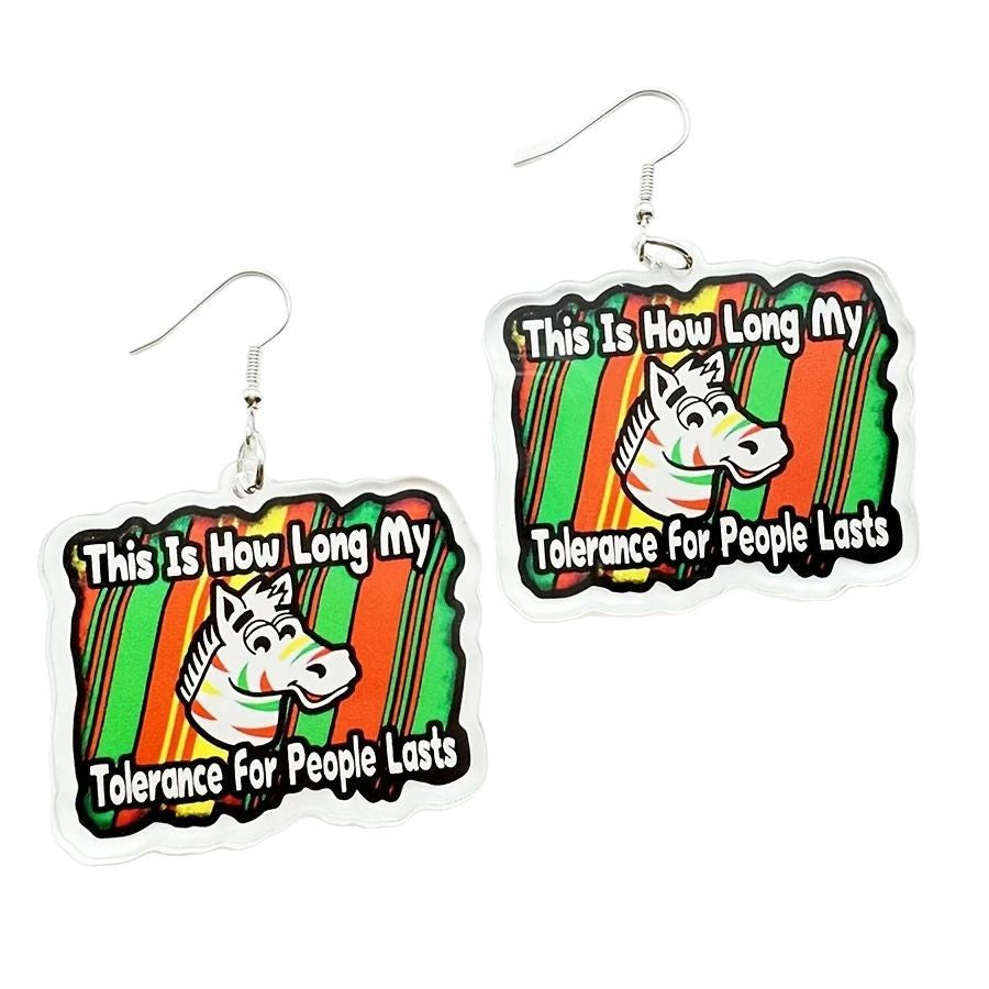 Wholesale English Color Acrylic Earrings