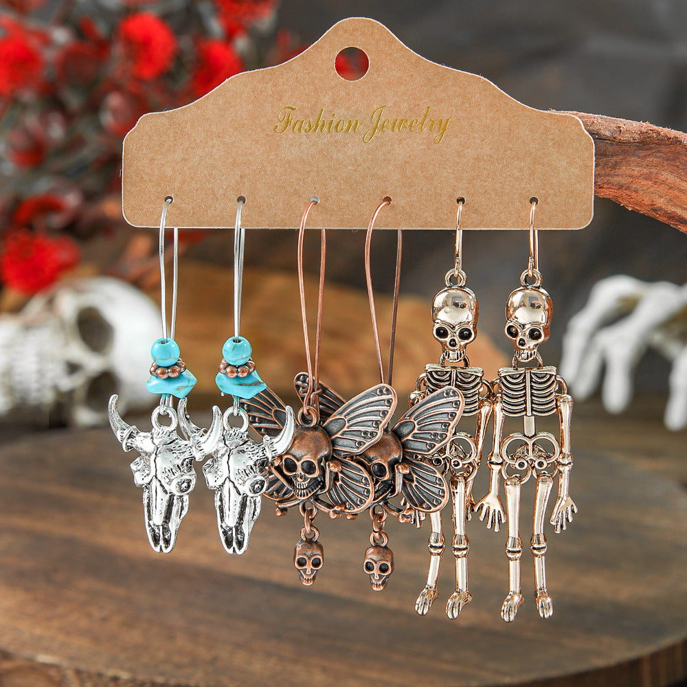 Wholesale Halloween  Suit Combination Couple Earrings Jewelry