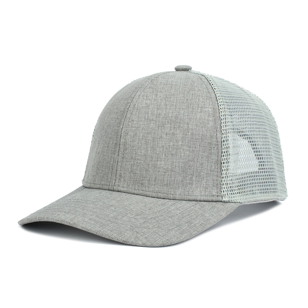 Wholesale Solid Color Trucker Hat Breathable Mesh Cap Cotton Baseball Cap ACC-HT-RongZhao026