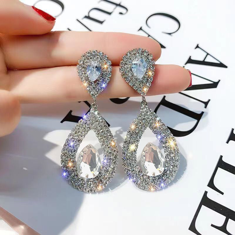 Wholesale s925 silver needle Flash personality stud earrings