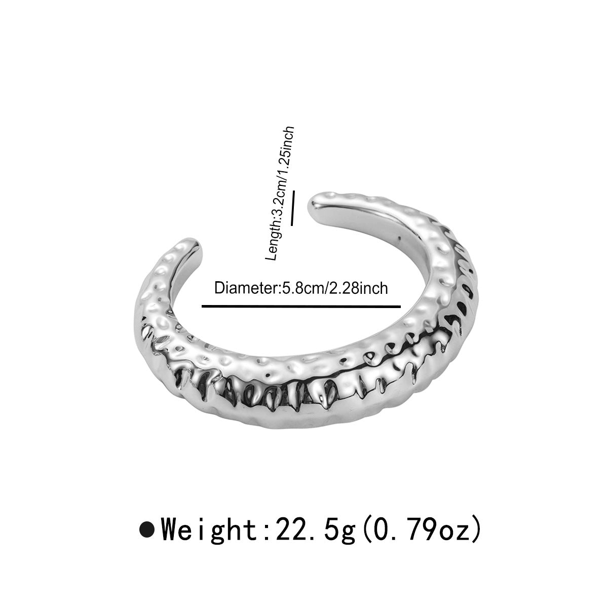 Wholesale oval pleated opening bracelet exaggerated  atmospheric bracelet